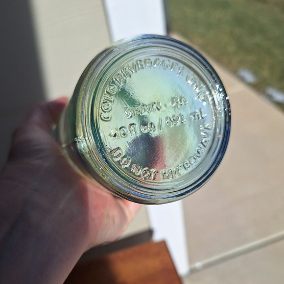 RARE Starbucks iridescent rainbow recycled glass water bottle - Picture 5 of 9